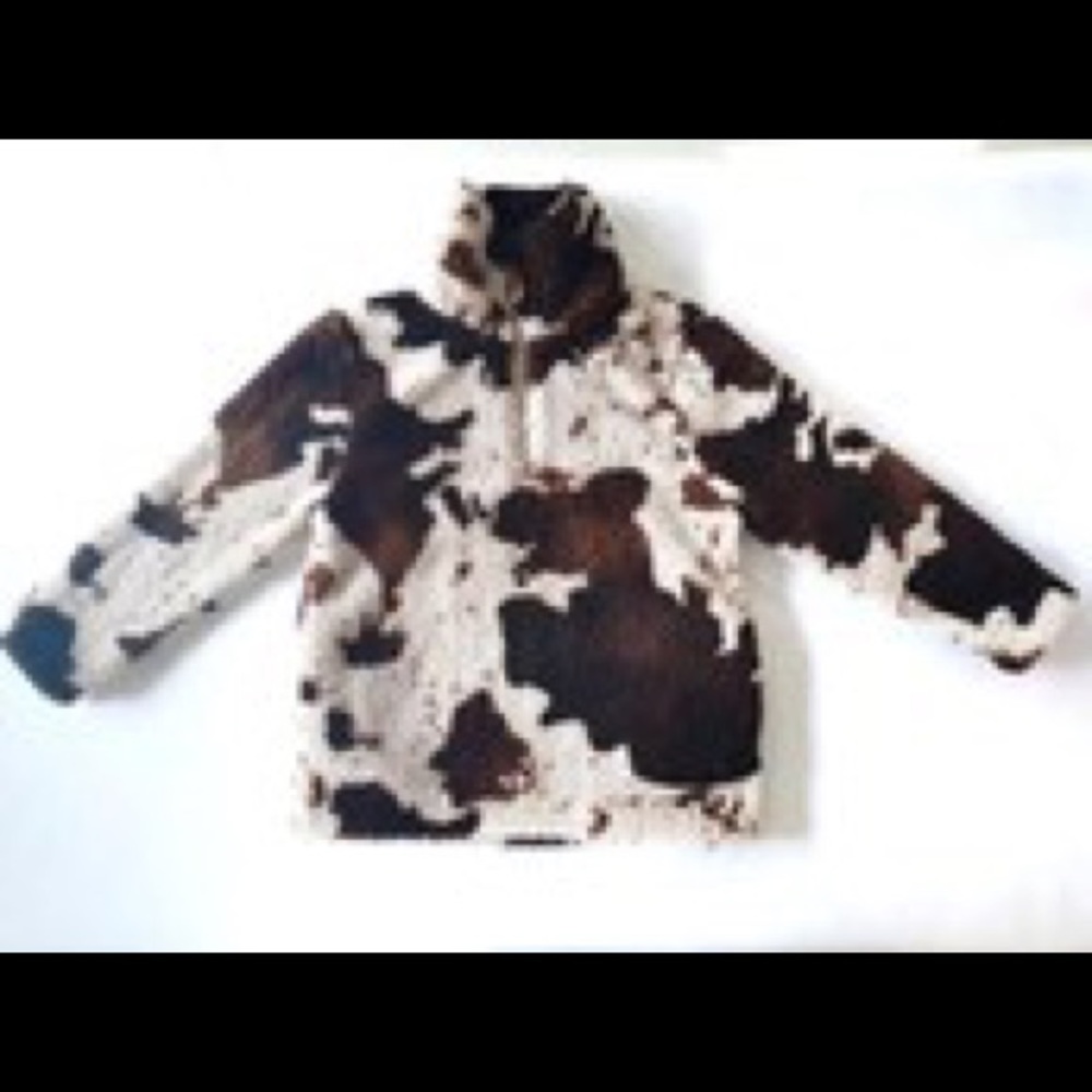Cow print Sherpa